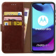 Rosso Element PU Θήκη Πορτοφόλι Motorola Moto E40 / E30 / E20 - Brown (8719246342356)