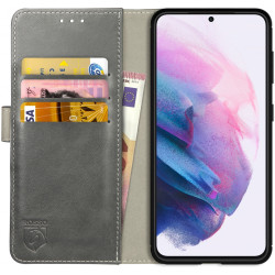 Rosso Element PU Θήκη Πορτοφόλι Samsung Galaxy S21 Plus 5G - Grey (8719246286117)