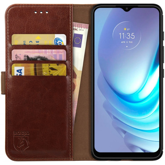 Rosso Element PU Θήκη Πορτοφόλι Motorola Moto G50 4G - Brown (8719246342318)