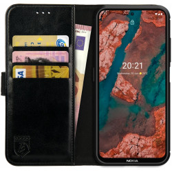 Rosso Element PU Θήκη Πορτοφόλι Nokia X20 / X10 - Black (8719246312625)
