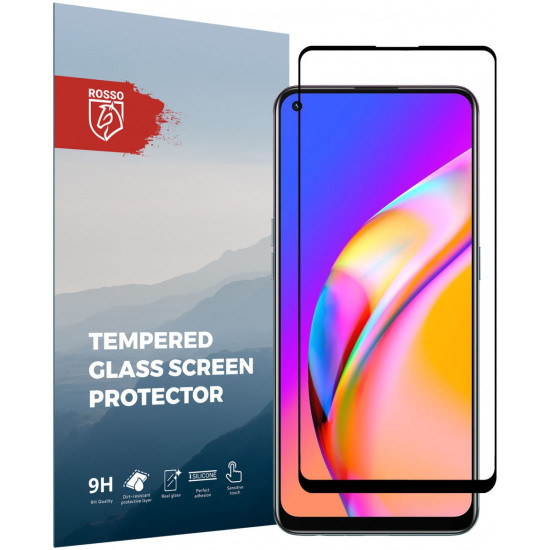 Rosso Tempered Glass - FullFace Αντιχαρακτικό Προστατευτικό Γυαλί Οθόνης Oppo Reno5 Lite - Black (8719246342479)