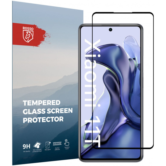 Rosso Tempered Glass - FullFace Αντιχαρακτικό Προστατευτικό Γυαλί Οθόνης Xiaomi 11T / 11T Pro - Black (8719246339769)