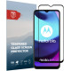 Rosso Tempered Glass - FullFace Αντιχαρακτικό Προστατευτικό Γυαλί Οθόνης Motorola Moto E20 - Black (8719246342448)