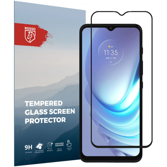Rosso Tempered Glass - FullFace Αντιχαρακτικό Προστατευτικό Γυαλί Οθόνης Motorola Moto G50 5G / G50 4G - Black (8719246342424)