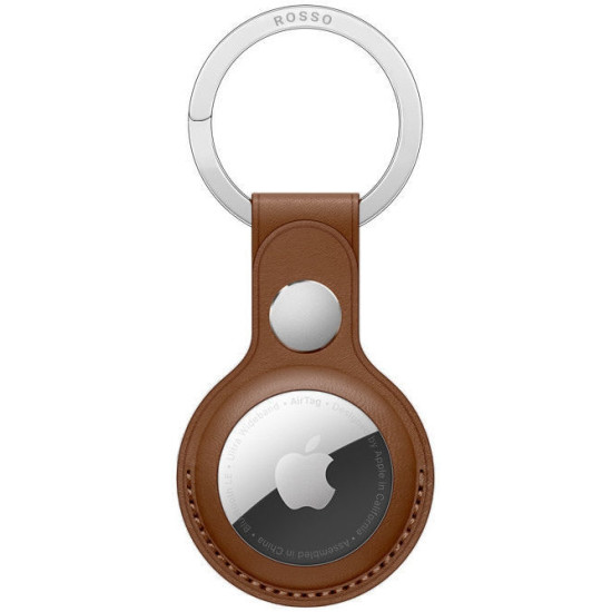 Rosso Element PU Θήκη / Μπρελόκ Apple AirTag 2 / 1 - Brown (8719246317675)
