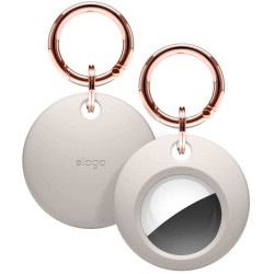 Elago Basic Case - Θήκη / Μπρελόκ Premium Σιλικόνης Apple AirTag 2 / 1 - Stone (EATSC-BA-ST)