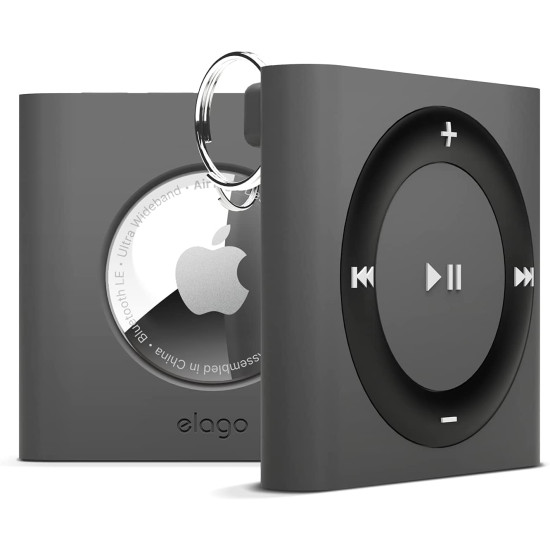 Elago W7 Case - Θήκη / Μπρελόκ Premium Σιλικόνης Apple AirTag 2 / 1 - Dark Grey (EATW7-DGY)