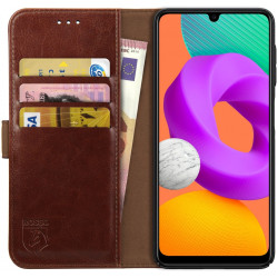 Rosso Element PU Θήκη Πορτοφόλι Samsung Galaxy M22 / A22 4G - Brown (8719246339691)