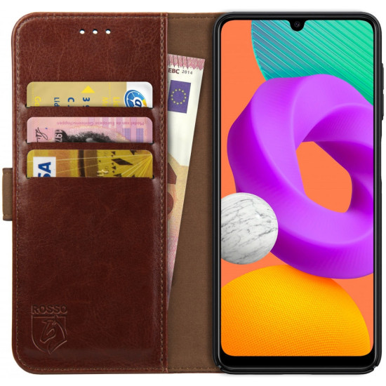Rosso Element PU Θήκη Πορτοφόλι Samsung Galaxy M22 / A22 4G - Brown (8719246339691)