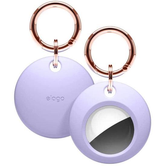 Elago Basic Case - Θήκη / Μπρελόκ Premium Σιλικόνης Apple AirTag 2 / 1 - Lavender (EATSC-BA-LV)