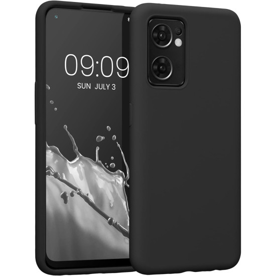 KWmobile Soft Flexible Rubber Cover - Θήκη Σιλικόνης Oppo Find X5 Lite - Black (57630.01)