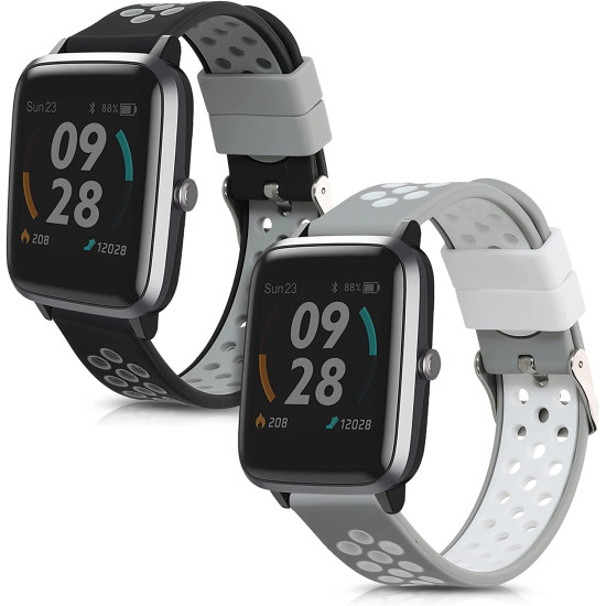 KW Λουράκι Σιλικόνης Willful Fitnesstracker / Smartwatch - Black / Grey / Grey / White (56228.02)