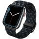 Uniq Aspen Braided Band - Premium Πλεκτό Λουράκι Apple Watch Ultra/SE/11/10/9/8/7/6/5/4 (49/46/45/44mm) - Obsidian Blue (UNIQ-45MM-ASPDEOBLU)