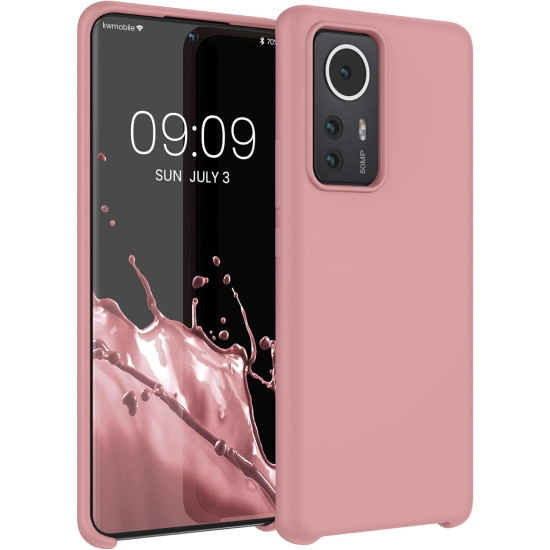KWmobile Soft Flexible Rubber Cover - Θήκη Σιλικόνης Xiaomi 12 Pro 5G - Rose Tan (57937.193)