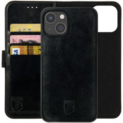 Rosso Element 2 in 1 - PU Θήκη Πορτοφόλι Apple iPhone 13 - Black (8719246324994)