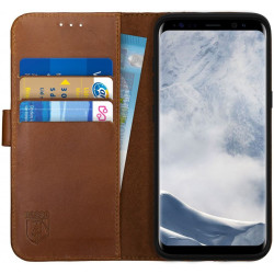 Rosso Deluxe Δερμάτινη Θήκη Πορτοφόλι Samsung Galaxy S8 - Brown (8719246112690)