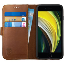 Rosso Deluxe Δερμάτινη Θήκη Πορτοφόλι Apple iPhone SE 2022 / 2020 - Brown (8719246238284)