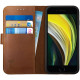 Rosso Deluxe Δερμάτινη Θήκη Πορτοφόλι Apple iPhone SE 2022 / 2020 - Brown (8719246238284)