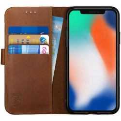 Rosso Deluxe Δερμάτινη Θήκη Πορτοφόλι Apple iPhone X / XS - Brown (8719246113062)