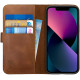 Rosso Deluxe Δερμάτινη Θήκη Πορτοφόλι Apple iPhone 13 mini - Brown (8719246319952)