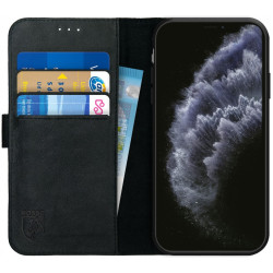 Rosso Deluxe Δερμάτινη Θήκη Πορτοφόλι Apple iPhone 11 Pro - Black (8719246206047)