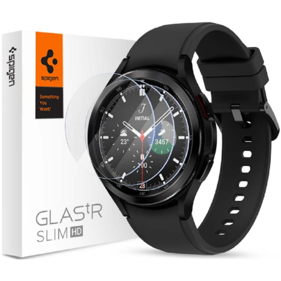 Spigen Tempered Glass GLAS.tR Slim HD - Αντιχαρακτικό Γυαλί Οθόνης Samsung Galaxy Watch Classic 4 42mm / Watch 3 41mm - Clear - 3 Τεμάχια (AGL03843)