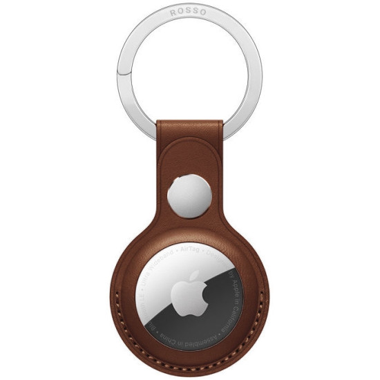 Rosso Deluxe Δερμάτινη Θήκη / Μπρελόκ Apple AirTag 2 / 1 - Brown (8719246317651)