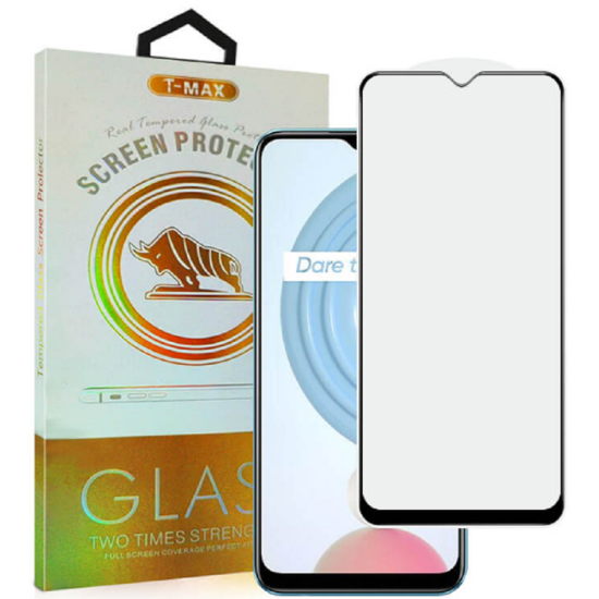 T-Max Premium 3D Tempered Glass Full Glue Fluid Despensing - Αντιχαρακτικό Γυαλί Οθόνης Realme C21Y / C25Y - Black (5206015067594)