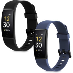 KW Λουράκι Σιλικόνης Realme Band 1 - 2 Τεμάχια - Black / Dark Blue (58173.01)