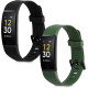 KW Λουράκι Σιλικόνης Realme Band 1 - 2 Τεμάχια - Black / Dark Green (58173.02)
