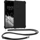 KWmobile Matte Θήκη Σιλικόνης με Λουράκι Λαιμού Motorola Moto G22 - Black (58210.01)