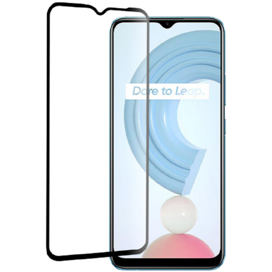 Mocolo TG+ Full Glue Tempered Glass - Fullface Αντιχαρακτικό Γυαλί Realme C21Y / C25Y - Black (0765105263704)