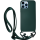 Vivid Silicone Strap - Θήκη Σιλικόνης με Λουράκι Λαιμού - Apple iPhone 13 Pro - Pine Green (VISISTRAP197PINEGR)