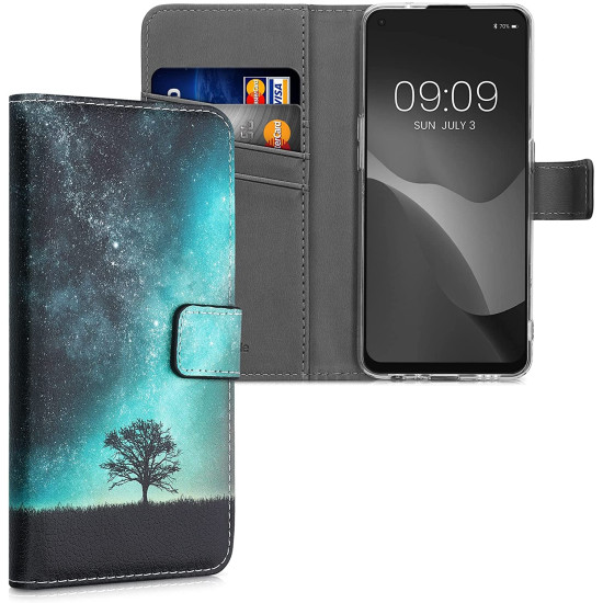 KWmobile Θήκη - Πορτοφόλι Oppo A94 5G - Cosmic Nature / Blue / Grey / Black (58268.02)