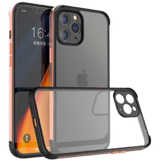 Bodycell Aluminium Bumper - Διάφανη Σκληρή Θήκη με Bumper Αλουμινίου - Apple iPhone 11 Pro Max - Gold (5206015056468)