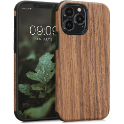 KWmobile Wood Optics - Θήκη Σιλικόνης Apple iPhone 13 Pro Max - Woodgrain Brown (58304.01)