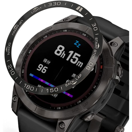 KW Bezel Ring Time Αλουμινίου - Garmin Fenix 7 - Black / Silver (58350.01)