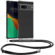 KWmobile Διάφανη Θήκη Σιλικόνης με Λουράκι Λαιμού - Google Pixel 7 - Transparent / Black (58370.03)