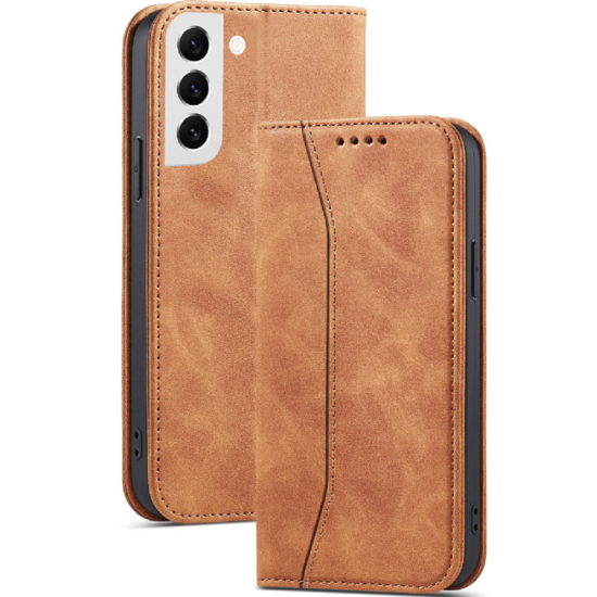 Bodycell Θήκη - Πορτοφόλι Samsung Galaxy S22 5G - Brown (5206015058585)