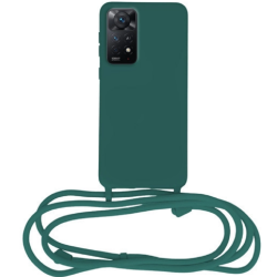 Vivid Silicone Lace - Θήκη Σιλικόνης με Λουράκι Λαιμού - Xiaomi Redmi Note 11 Pro - Pine Green (VISILACE222PINEGR)