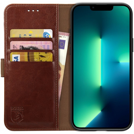 Rosso Element PU Θήκη Πορτοφόλι Apple iPhone 13 Pro Max - Brown (8719246324710)