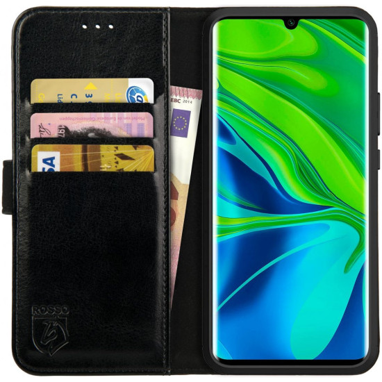 Rosso Element PU Θήκη Πορτοφόλι Xiaomi Mi Note 10 / Mi Note 10 Pro - Black (8719246219313)