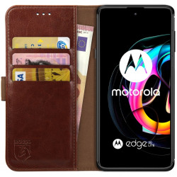 Rosso Element PU Θήκη Πορτοφόλι Motorola Edge 20 Lite - Brown (8719246331251)