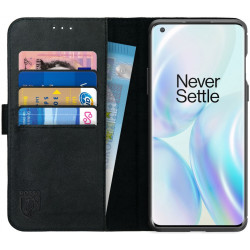 Rosso Deluxe Δερμάτινη Θήκη Πορτοφόλι OnePlus 8 Pro - Black (8719246245831)