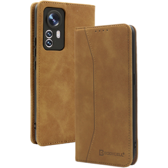 Bodycell Θήκη - Πορτοφόλι Xiaomi 12 Pro 5G - Brown (5206015060601)