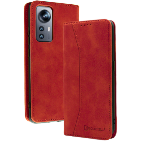 Bodycell Θήκη - Πορτοφόλι Xiaomi 12 / 12X - Red (5206015059339)