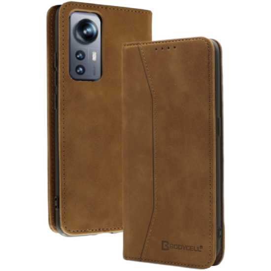 Bodycell Θήκη - Πορτοφόλι Xiaomi 12 / 12X - Brown (5206015059292)