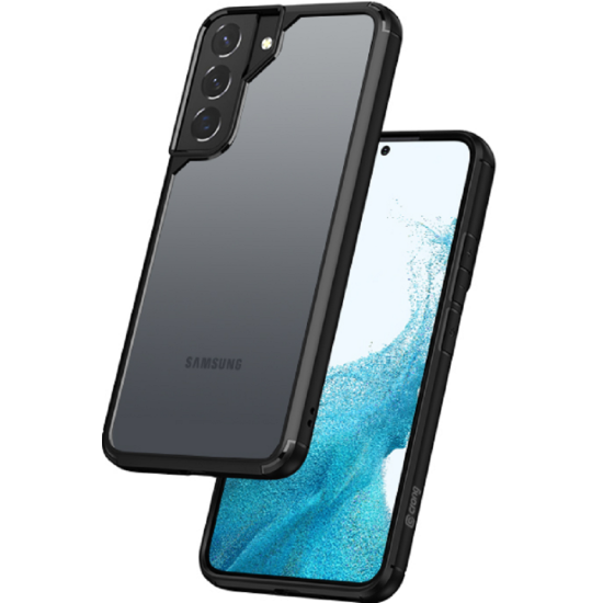 Crong Διάφανη Θήκη Hybrid Samsung Galaxy S22 Plus 5G - Black (CRG-HCLC-SGS22P-BLK)