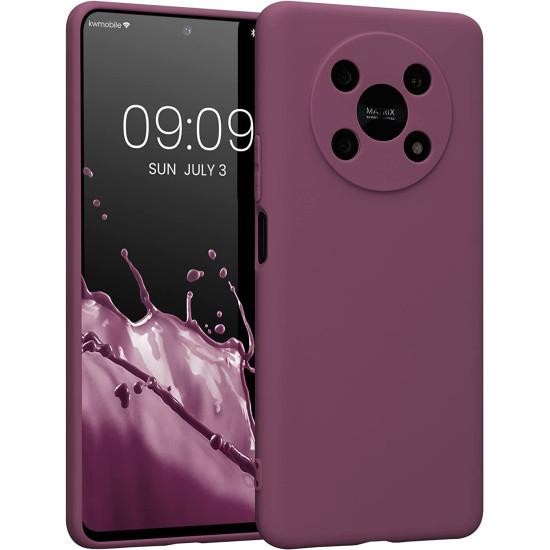 KWmobile Θήκη Σιλικόνης Honor Magic4 Lite με Πλαίσιο Κάμερας - Bordeaux Violet (58580.187)