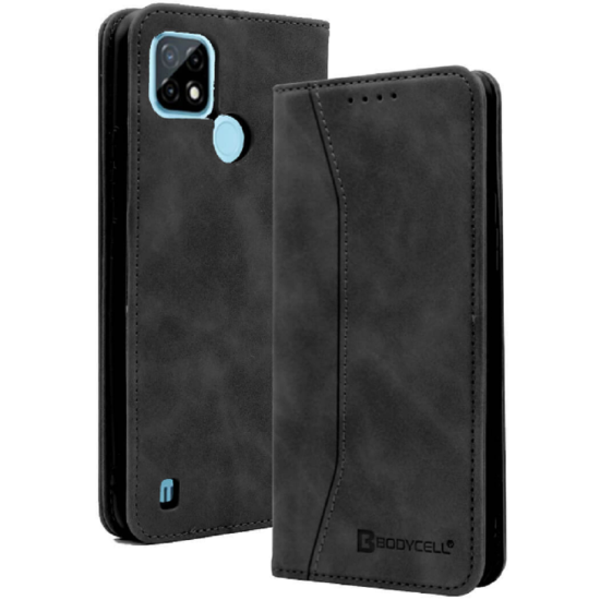 Bodycell Θήκη - Πορτοφόλι Realme C21 - Black (5206015059049)